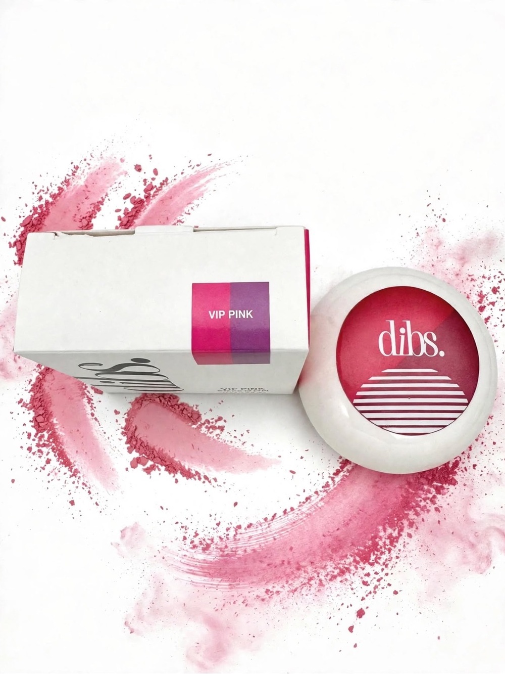 dibs. VIP Pink Powder Blush — Soft Vibrant Pink